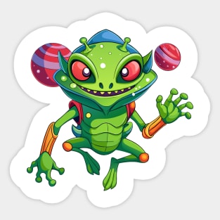 aliens say hello Sticker